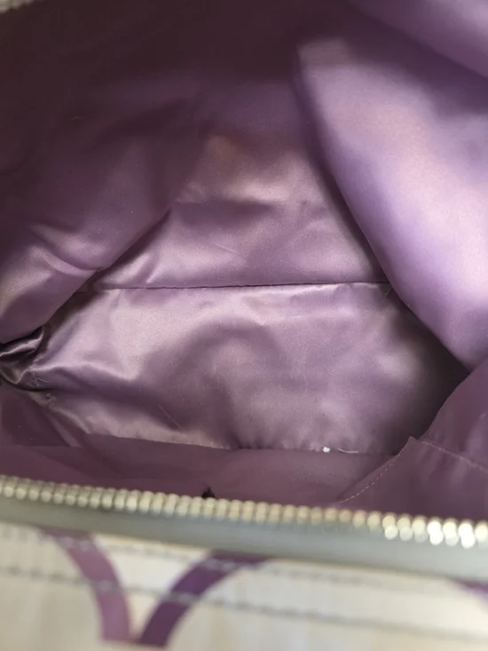 Coach Purple Signature Pattern Shoulder Bag with Silver Trim USED - Picture 8 of 12